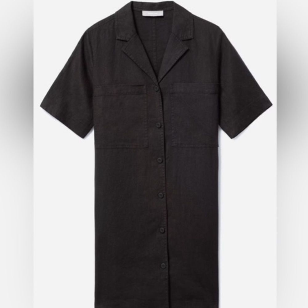 NWT Everlane Linen Workwear‎ Dress Black Small - Picture 3 of 3